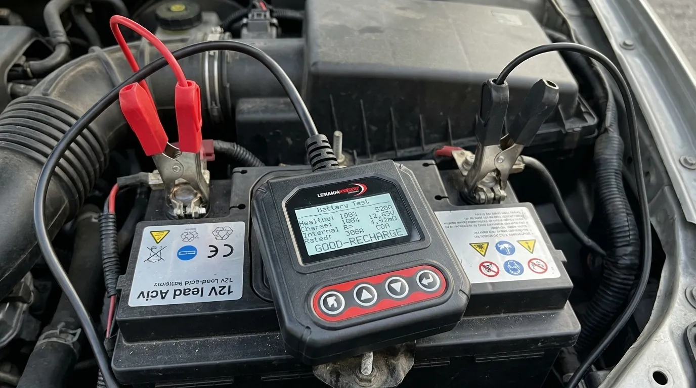 Lemania T3 Batteritestare för 12V litium- och blybatterier action